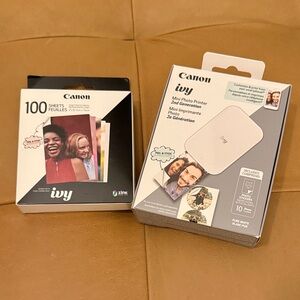 Canon Ivy Photo Printer with Paper - Black and White